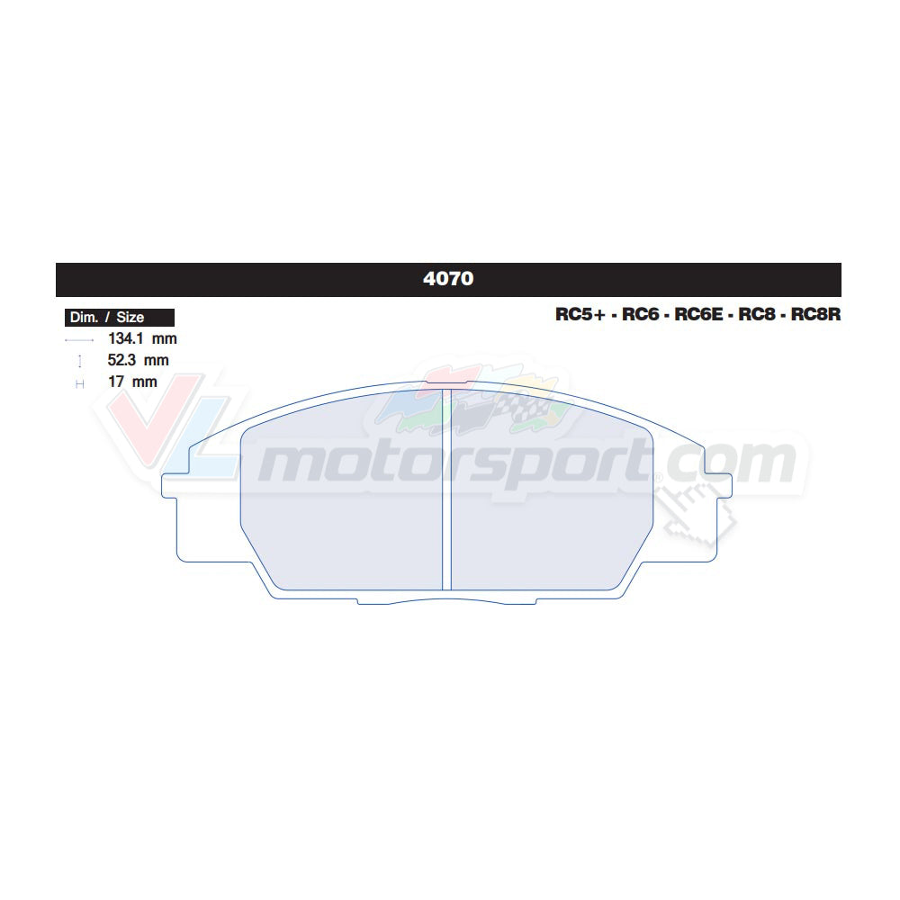 CL Brakes 4070 Juego de pastillas de freno - Honda Civic Type-R