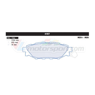 CL Brakes 4167 Jeu de plaquettes de frein