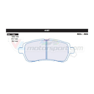 CL Brakes 4187 Jeu de plaquettes de frein