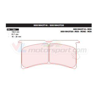 CL Brakes 5051W43T16 - T20  Juego de pastillas de freno