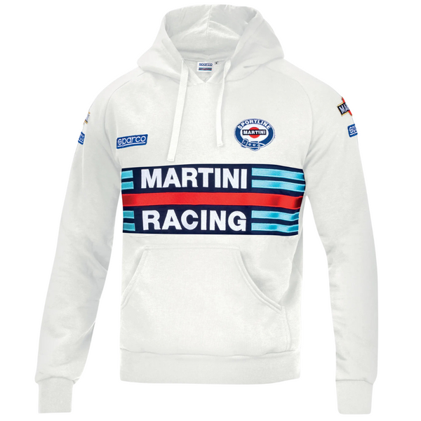 Sudadera Sparco con capucha Martini Blanco