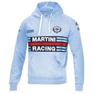 Sudadera Sparco con capucha Martini Azul Claro