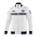 Sweat-shirt blanc entièrement zippé Martini Racing