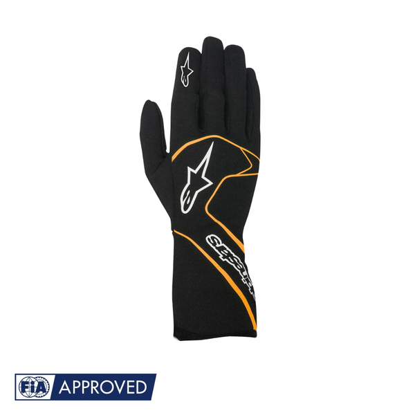 Guantes Alpinestars Racing Tech 1 Race Negro/ Naranja Flourescente |  FIA 8856-2000