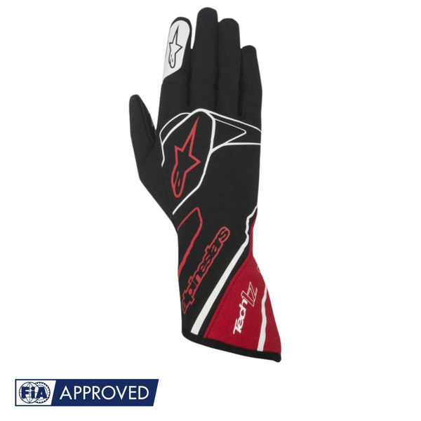 Guantes Alpinestars Racing Tech 1-Z Negro/Rojo/Blanco |  FIA 8856-2000