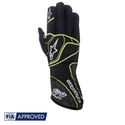 Guantes Alpinestars Racing Tech 1ZX Negro/Amarillo Fluorescente 2015 |  FIA 8856-2000