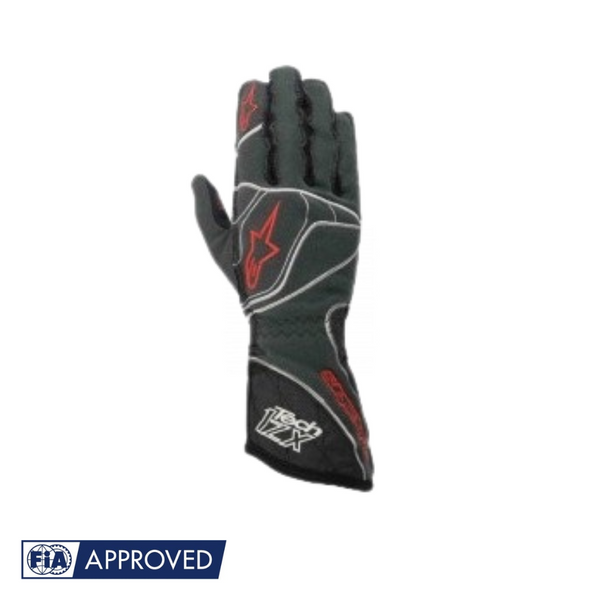 Guantes Alpinestars Racing Tech 1ZX Antracita/Negro/Rojo 2015  |  FIA 8856-2000