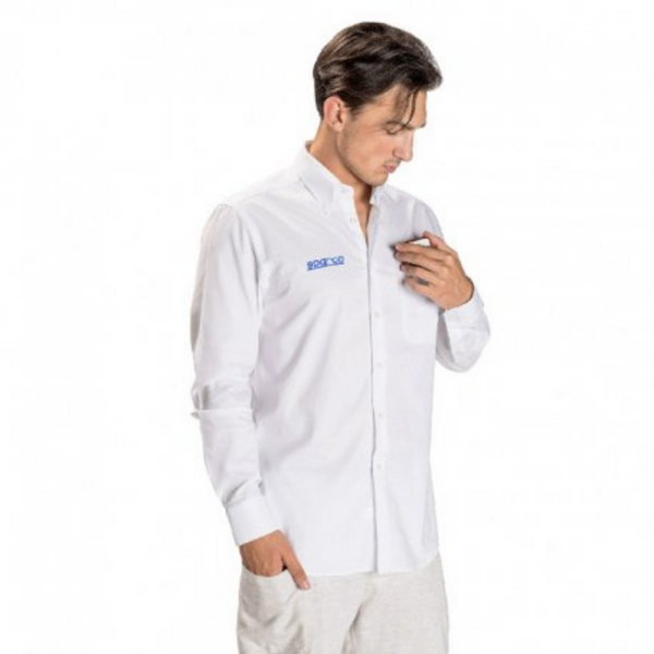 Camisa Sparco Fashion Antibes Sportiva Manga Larga Blanco