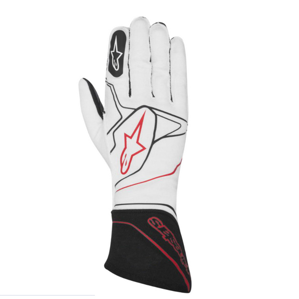 Guantes Alpinestars Racing Tech 1ZX Blanco/Negro/Rojo 2017 | FIA 8856-2000