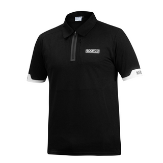 Polo Sparco Zip Negro