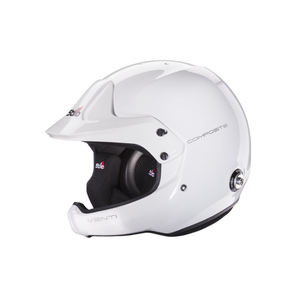 Casco Stilo Venti WRC Composite Blanco 1 Snell SA2020 FIA 8859-15 y clips Hans FIA8858-10