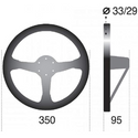 Volante Sparco R325 3 brazos Ante Negro