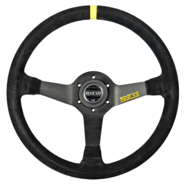 Volante Sparco R345 3 Brazos Ante Negro