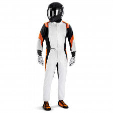 Mono Sparco Racing Competition Blanco/Naranja/Negro | FIA 8856-2018