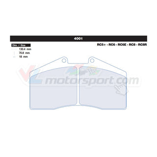 CL Brakes 4001 Jeu de plaquettes de frein