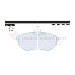 CL Brakes 4011 Jeu de plaquettes de frein