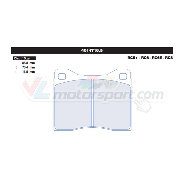 CL Brakes 4014T16.5 Jeu de plaquettes de frein