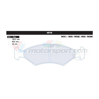 CL Brakes 4016 Jeu de plaquettes de frein