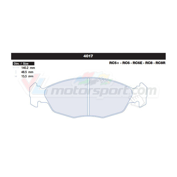 CL Brakes 4017 Jeu de plaquettes de frein