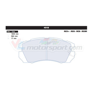 CL Brakes 4018 Juego de pastillas de freno