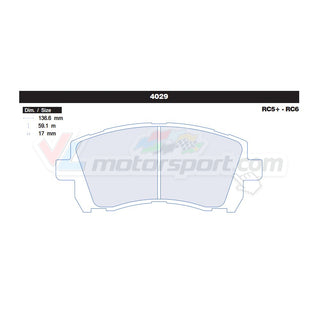 CL Brakes 4029 Jeu de plaquettes de frein