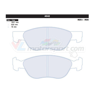 CL Brakes 4042 Jeu de plaquettes de frein