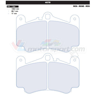 CL Brakes 4078 Juego de pastillas de freno