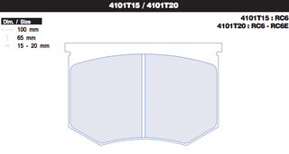 CL Brakes 4101T15 - T20 Juego de pastillas de freno