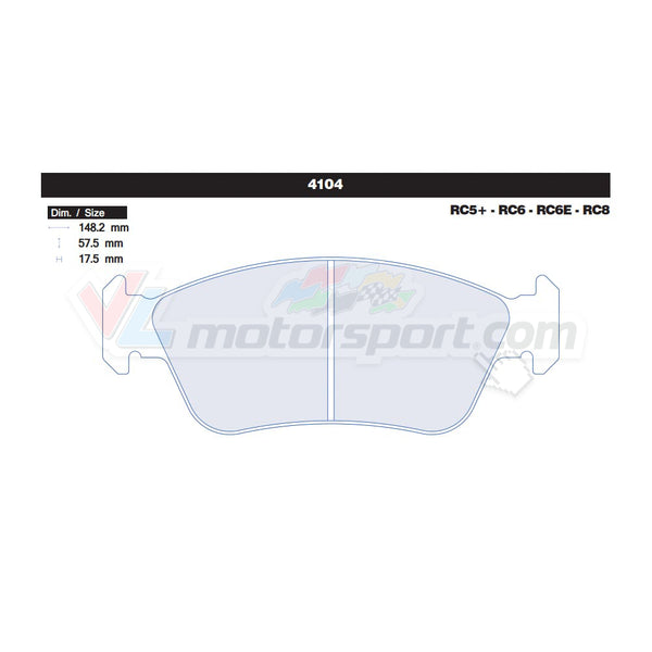 CL Brakes 4104 Jeu de plaquettes de frein