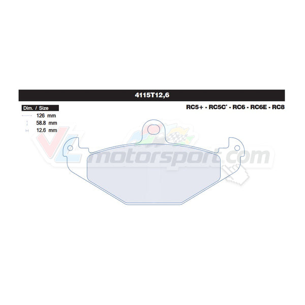 CL Brakes 4115T12,6 Juego de pastillas de freno