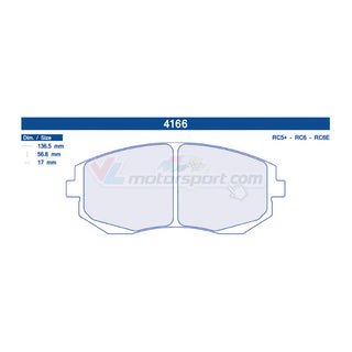 CL Brakes 4166 Juego de pastillas de freno