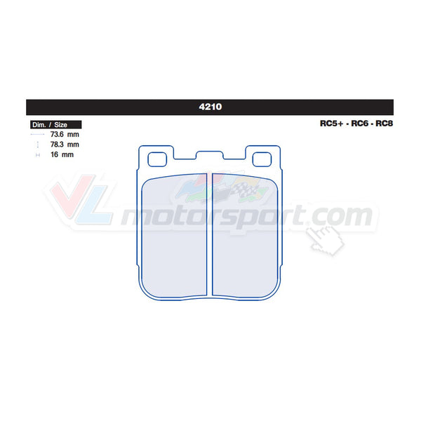 CL Brakes 4210 Juego de pastillas de freno