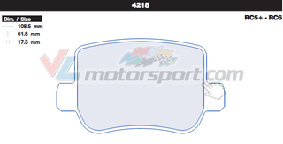 CL Brakes 4218 Juego de pastillas de freno