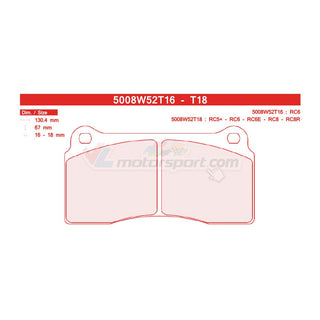 CL Brakes 5008W52T16 Juego de pastillas de freno