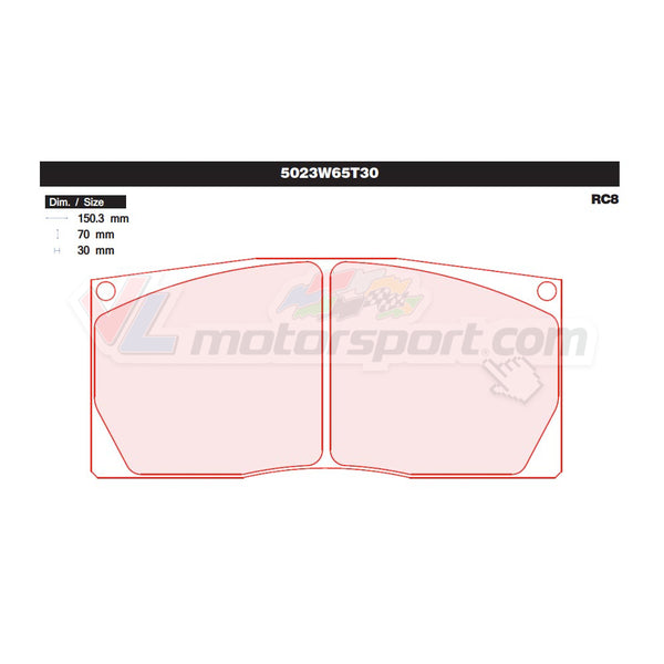 CL Brakes 5023W65T30 Juego de pastillas de freno