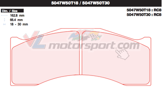 CL Brakes 5047W50T18 - T30 Juego de pastillas de freno