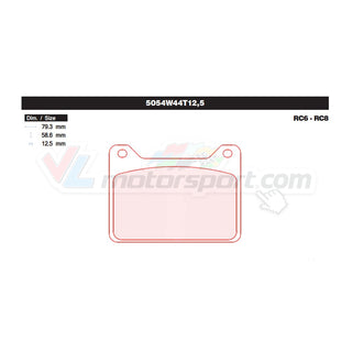 CL Brakes 5054W44T12.5 Jeu de plaquettes de frein