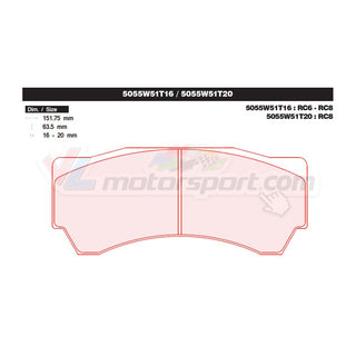 CL Brakes 5055W51T16 Jeu de plaquettes de frein