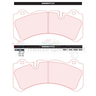 CL Brakes 5056W57T17,5 Juego de pastillas de freno