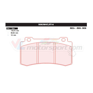 CL Brakes 5063W47,5T14 Juego de pastillas de freno