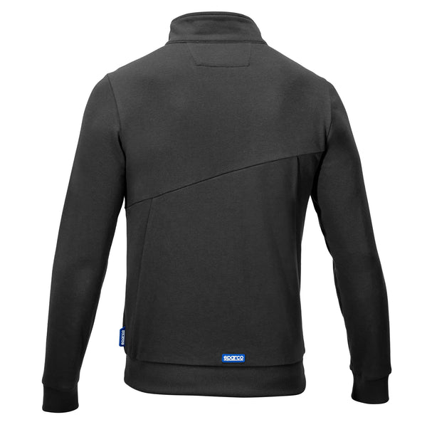 Sudadera Sparco GRIT con cremallera completa PLATA