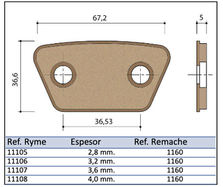 Placas de material sinterizado Ryme 3,2mm