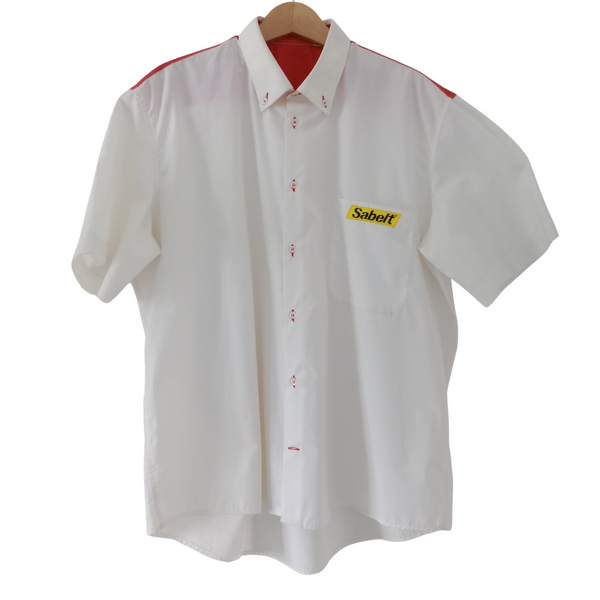 Camisa Sabelt manga corta Blanco/Rojo Saldo ( VER ESPECIFICACIONES )